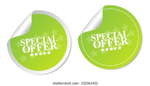 Special offer stickers