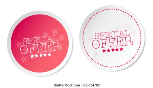 Special offer stickers