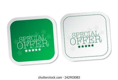 Special offer stickers