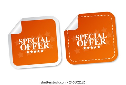 Special offer stickers