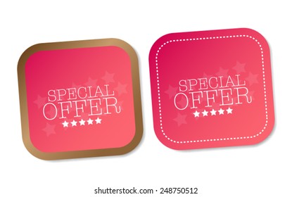 Special offer stickers