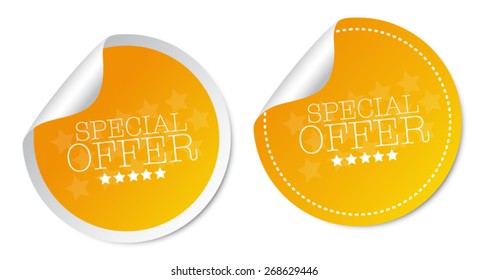 Special offer stickers