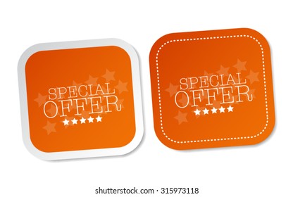 Special offer stickers