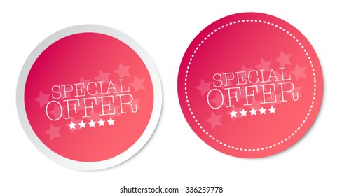 Special offer stickers