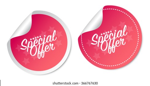 Special offer stickers