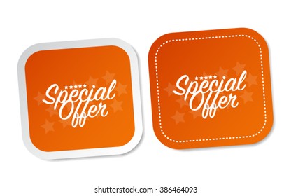 Special offer stickers