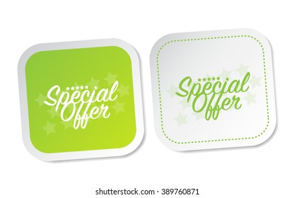 Special offer stickers