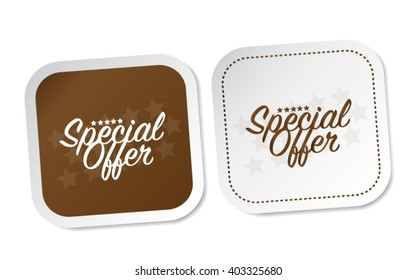 Special offer stickers