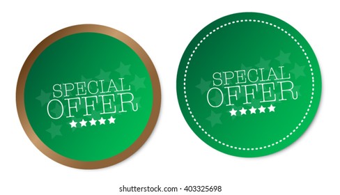 Special offer stickers