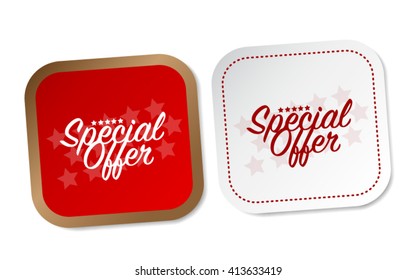 Special offer stickers