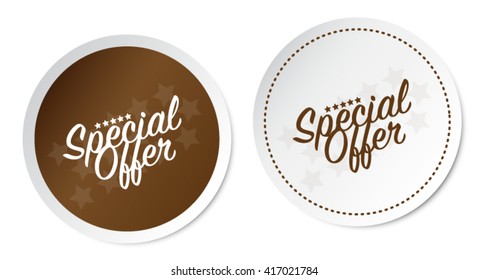 Special offer stickers