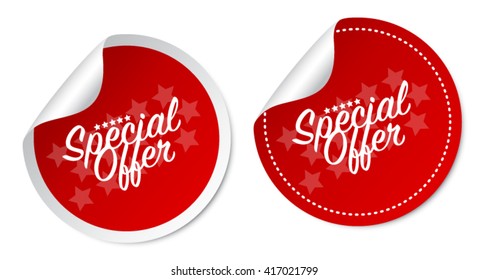 Special offer stickers