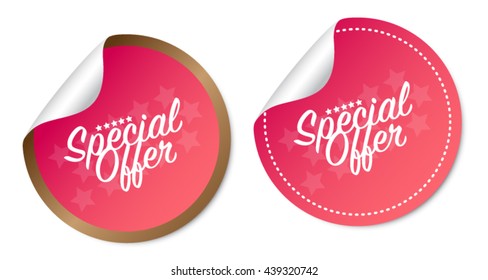 Special offer stickers