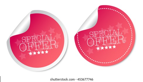 Special offer stickers