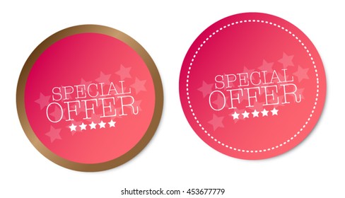 Special offer stickers