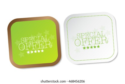 Special offer stickers