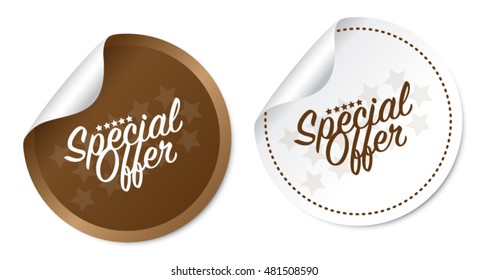 Special offer stickers