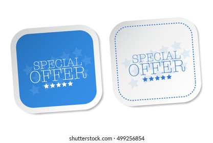 Special offer stickers