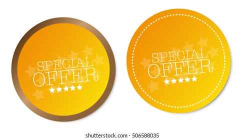 Special offer stickers