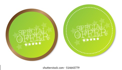 Special offer stickers