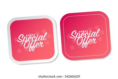 Special offer stickers