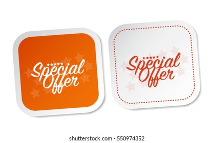 Special offer stickers