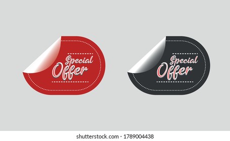 Vector de etiquetas de oferta especial aislado en fondo blanco