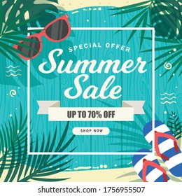 special offer summer sale background template. 