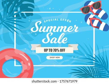 special offer summer sale template design. summer sale background