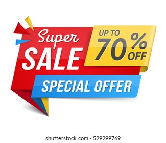 Special offer super sale banner, advertisement, promotion design, vector eps10 illustration