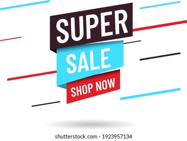 Special offer Super Sale. Discount banner decoration. Vector business market promotion banner flyer for sale.