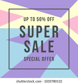 Special offer super sale, flat style