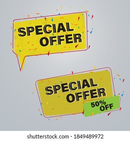 Special offer tag abstract design