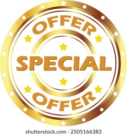 Special offer tag badge. Sale coupon bubble icon. Abstract Golden Icon. Modern concept design. offer badge. Vector Icon