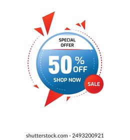 Special offer Tag, Blue Color Sale Tag Sale, Discounts price tags. Coupon, sale, off, 50 percent off, shop now, big discount, flash sale, Best offer badge, mega, Blue Tag