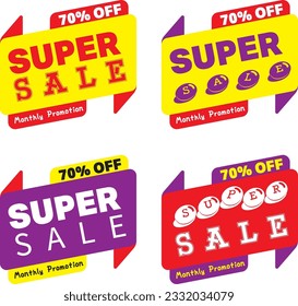 Special offer tag collection, banner elements, sticker for website or advertisement, Sale, price tags, label, coupon, promotions.