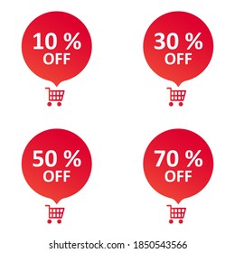 Sonderangebot Tagkollektion, Set von Bannerelementen für Website und Werbung, Rabattballon-Banner, Preisnachlass, Vector Banner für Shop.