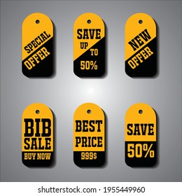 Special offer tag collection, set of banner elements for website and advertising. Discount label design, sale web coupons. Vector promotion badge icons. Price sticker.