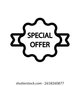 Special offer tag, label icon, Vector graphics