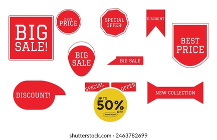 Special  Offer Tag Vector And Illustration Collection. 