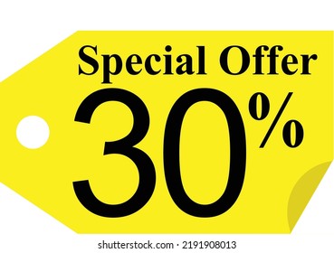 Special offer tags for product.