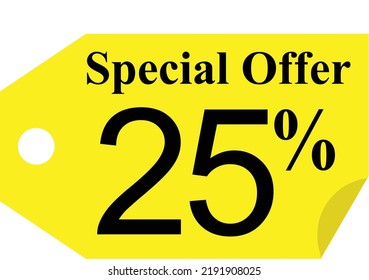 Special offer tags for product.