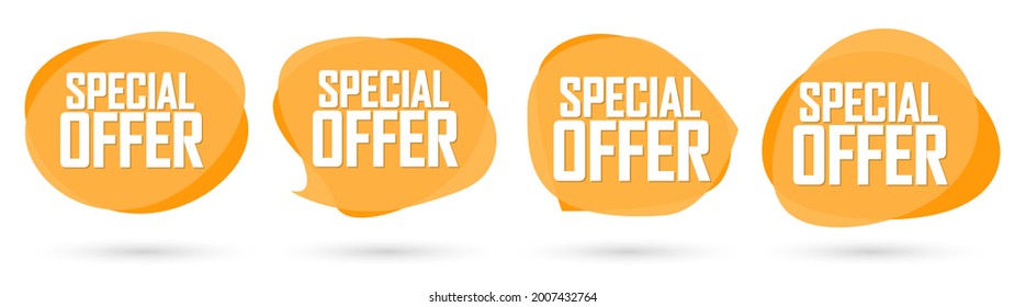 Special Offer tags, set sale banners design template, vector illustration