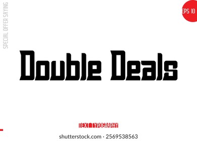 Special Offer Template Design Banner Typography Text Double Deals