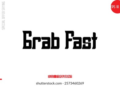 Special Offer Template Design Banner Typography Text Grab Fast