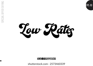 Special Offer Template Design Banner Typography Text Low Rates