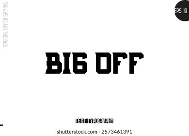 Special Offer Template Design Banner Typography Text Big Off