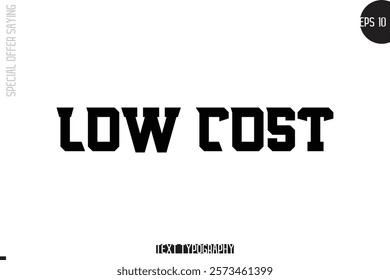 Special Offer Template Design Banner Typography Text Low Cost.