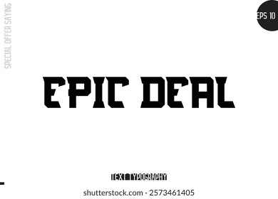 Special Offer Template Design Banner Typography Text Epic Deal