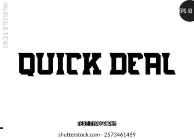 Special Offer Template Design Banner Typography Text Quick Deal.